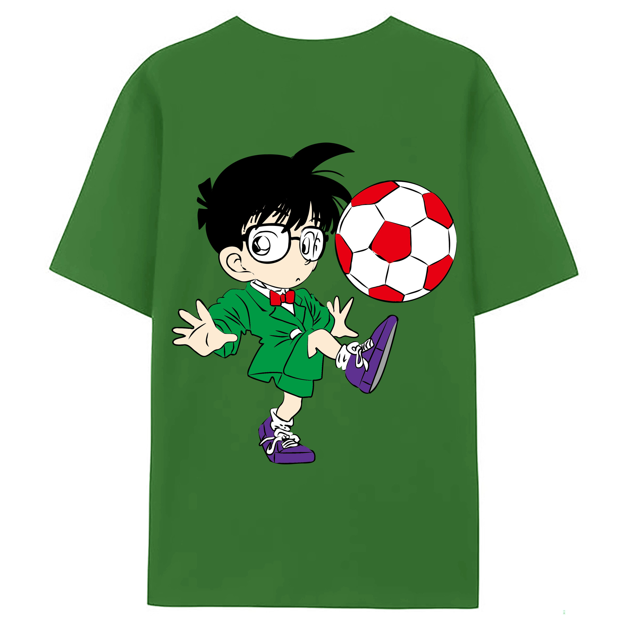 （画像用） 名探偵コナン 江戸川 コナン Detective Conan Conan Edogawa レディース半袖Tシャツ(バックプリント)